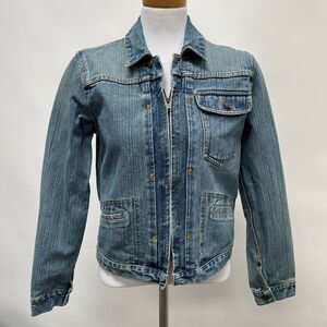 Spiegel Women's Denim Jean Jacket Small Blue Full Front Zip